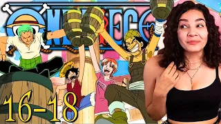 One Piece Anime episodes 16-18 Reaction | Syrup Village | East Blue