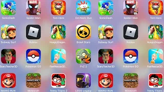 Fast Rescue 3D,Subway Surf,Minecraft,LEGO Legacy,Teeny Titans,Mario Run,PvZ2,PokemonGo,Scary Teacher