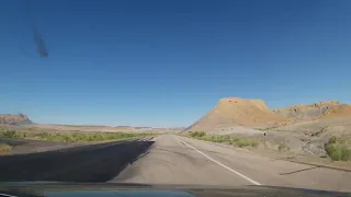Driving on Interstate 70 in Utah from Emery County to Green River