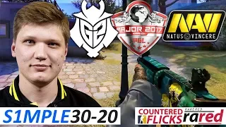 s1mple 30-20 / NAVI vs G2 / PGL Major Krakow 2017 / Swiss R1