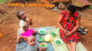 Cooking special traditional food in the village//kaleta