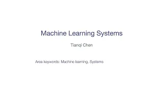 Machine Learning Systems