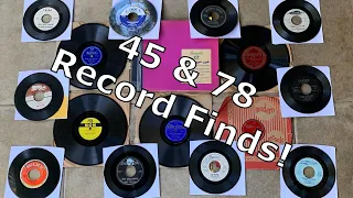 Rock & Roll, Surf, Soul, R&B, and Jazz Vinyl 45 and Shellac 78 Record Finds