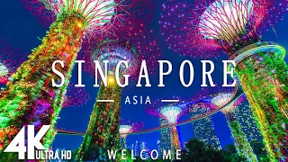 FLYING OVER SINGAPORE 4K UHD - Relaxing Music Along With Beautiful Nature Videos - 4K Video Ultra HD