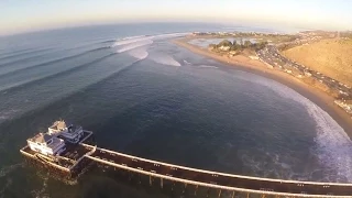 Big Wednesday Surfing in Malibu.  Insane Hurricane Marie swell hits north Los Angeles