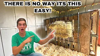 The Easiest DIY Hay Feeder For Goats, Horses, Cows.