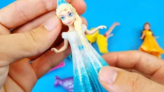 ToyASMR Satisfying with Fruit lollipop Dress Up Disney Princess Ariel,Snow White,Belle,Cinderella,