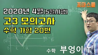 2020년 4월(5월시행) 고3 모의고사 수학 가형 20번