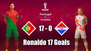 FIFA 23 - PORTUGAL 17 - 0 CROATIA - Ronaldo 17 Goals - FIFA World Cup Final - Gameplay [4K]