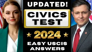 2024 Random 100 Civics Test for US Citizenship, New Speaker, Ciudadania Americana, Ciudadania