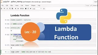 Python Tutorial - 20 | Anonymous Functions | Lambda Functions | Python Tutorial for Beginners