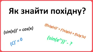 Як знайти похідну?