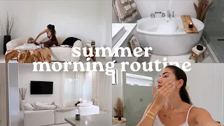 7am summer morning routine ☕🫧🧴 calm and productive, self-care, healthy habits for success!