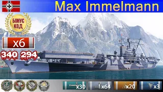 ✔ Авианосец "Max Immelmann" X уровень Германия WoWS Gameplay World of WarShips 2022 ворлд оф варшипс