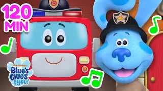 Blue Skidoos to a Fire Station! 🚒 Sing-Alongs & Games | 2+ Hours | Blue's Clues & You!