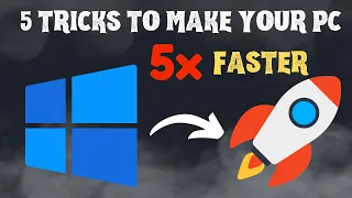 how to speed up your windows 11 |  Slow to fast  |  5 tricks to fast your pc |