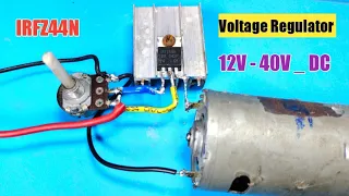 I Make Simple Dc Motor Speed Controller Circuit Regulator Using IRFZ44N