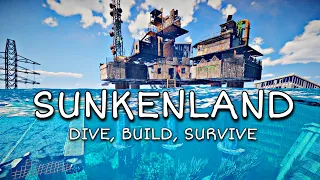 🔴LIVE - Sunkenland - Co-op Open Water World Survival Base Building Scavenger