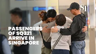 Passengers of SQ321 arrive in Singapore
