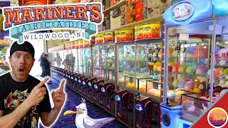 PLUSH TIME WINS, CLAW MACHINES, AND JACKPOTS! Best Day Ever at Mariners Arcade!