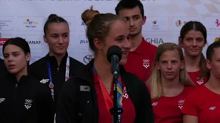 Vita Penezić i Lara Jurčić na svečanom dočeku - Europski olimpijski festival mladih 2022
