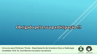 Concurso para Professor Titular  -  Prof. Dr. José Barreto