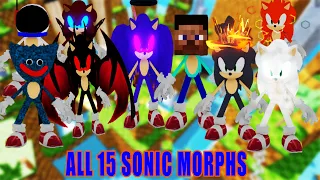 UPDATE - How To Find ALL 15 NEW SONIC MORPHS in Find The Sonic Morphs - Roblox