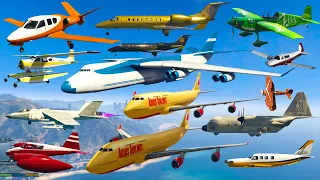 GTA V: Every Airplanes Best Extreme Longer Crash and Fail Compilation (60FPS)