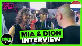 MIA NICOLAI & DION COOPER - BURNING DAYLIGHT (INTERVIEW) // PrePartyES 2023 - Netherlands Eurovision