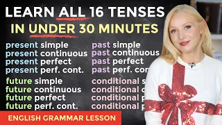 Learn ALL 16 TENSES Easily in under 30 Minutes - Present, Past, Future, Conditional