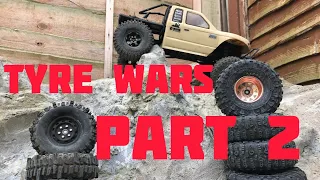 Proline Hyrax vs RC4WD Mudslingers vs Jconcepts Ruptures at the Test facility