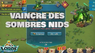 COMMENT VAINCRE DES GROS SOMBRES NIDS SUR LORDS MOBILE ?! Tuto recherche , phalange , équipement...