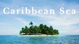 FLYING OVER CARIBBEAN SEA (4K Video UHD) - Soothing Music With Beautiful Nature