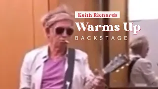 Keith Richards Warming Up Backstage #keithrichards