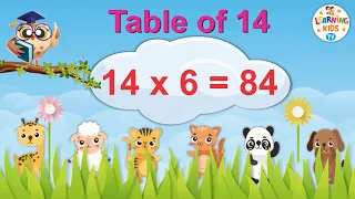 Table of 14 | Multiplication Tables for Kids | 14 ka Pahada | Maths Tables | Learning Kids TV