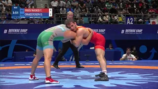 1/16 FS - 86 kg: T. FRIEV NASKID (ESP) v. D. ORAZGYLYJOV (TKM)