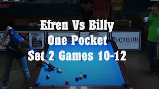 Efren Reyes vs Billy Thorpe | One Pocket | Set 2 Games 10 - 12 (3 Game Special)