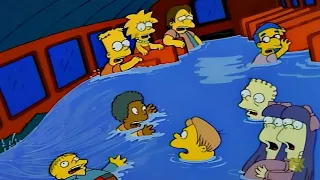 Children are living on an uninhabited island by school bus accident [The Simpsons]