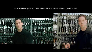 The Matrix Widescreen Vs Fullscreen (Video CD) Guns lots of guns