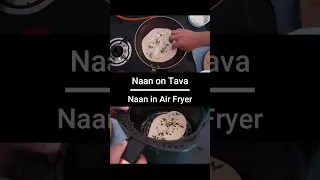 Naan in Air Fryer | Tawa Vs Air Fryer Battle!  Pigeon Air Fryer | Air Fryer Recipes #shorts