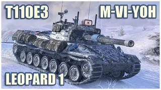 Leopard 1, T110E3 & M-VI-Yoh • WoT Blitz Gameplay