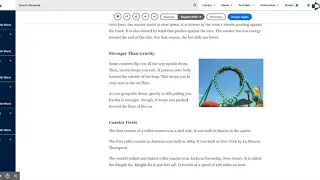 Newsela - Everyday Mysteries: Why don’t I fall out of an upside-down roller coaster?