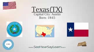 TEXAS - The 28th State of America | EYNTK  about The States & Territories ❤️🌎🔊✅