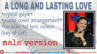 A LONG AND LASTING LOVE karaoke (male version) | crystal gayle | acoustic cover | copyright free