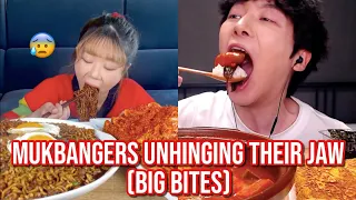 mukbangers UNHINGING their jaw (big bites)