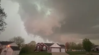 Severe storm damage in St. Louis County