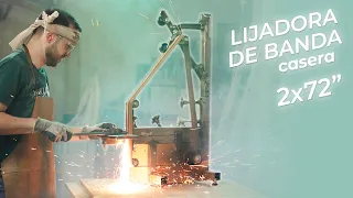 LIJADORA DE BANDA CASERA 2x72"  - Con motor de lavadora y materiales reciclados