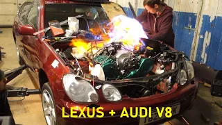 Lexus su Audi v8 varikliu ir BMW 316i greičių dėže - Arno projektėlis