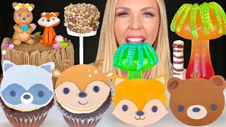 ASMR FOX CAKE, WALNUT CAKE, SMORES COOKIES, CHOCOLATE BARK, MUSHROOM GLASS MUKBANG 먹방