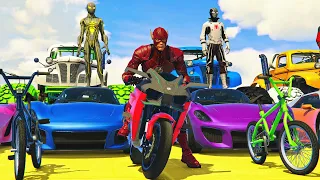 GTA V Epic New Stunt Race For Car Racing Challenge by Trevor and Shark #009